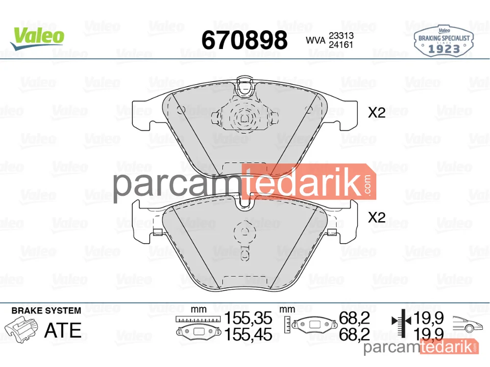 670898 | Fren Balatası — BMW 3 Touring, BMW 3, BMW 3 Coupe